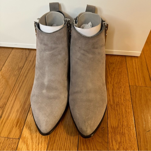 Dolce Vita Marra Boots in Smoke Grey Suede Zipper Booties with Zippers — Size 6 - Picture 4 of 9